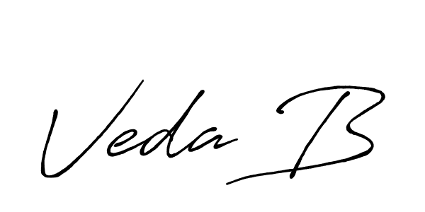 You should practise on your own different ways (Antro_Vectra_Bolder) to write your name (Veda B) in signature. don't let someone else do it for you. Veda B signature style 7 images and pictures png