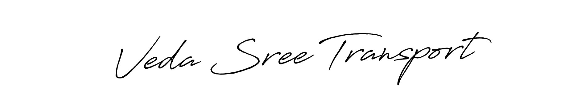 How to make Veda Sree Transport name signature. Use Antro_Vectra_Bolder style for creating short signs online. This is the latest handwritten sign. Veda Sree Transport signature style 7 images and pictures png