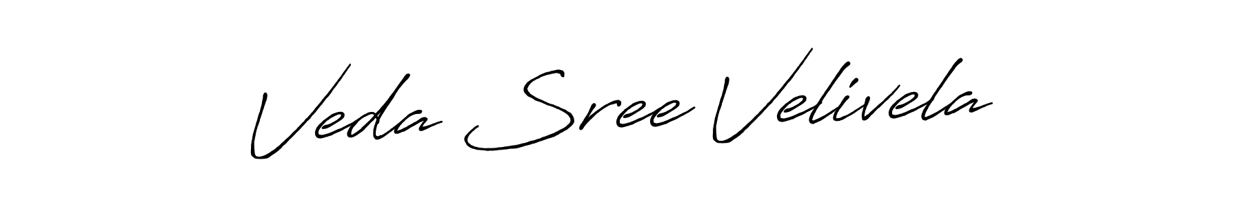 Use a signature maker to create a handwritten signature online. With this signature software, you can design (Antro_Vectra_Bolder) your own signature for name Veda Sree Velivela. Veda Sree Velivela signature style 7 images and pictures png