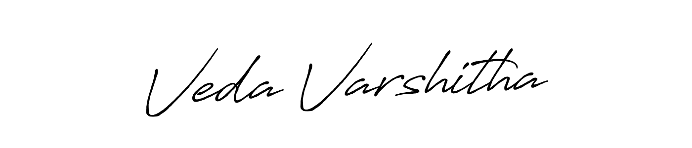 Use a signature maker to create a handwritten signature online. With this signature software, you can design (Antro_Vectra_Bolder) your own signature for name Veda Varshitha. Veda Varshitha signature style 7 images and pictures png