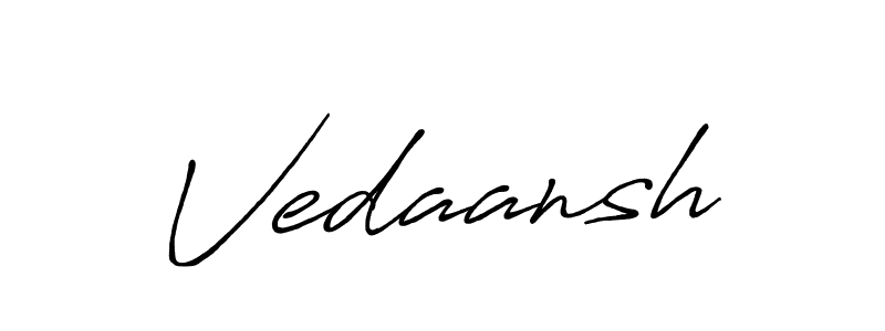 Vedaansh stylish signature style. Best Handwritten Sign (Antro_Vectra_Bolder) for my name. Handwritten Signature Collection Ideas for my name Vedaansh. Vedaansh signature style 7 images and pictures png