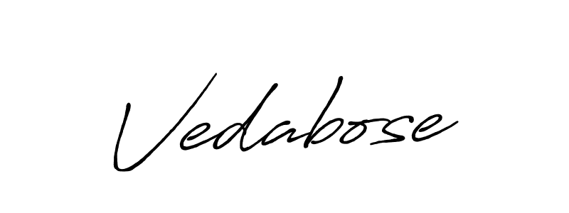 Also we have Vedabose name is the best signature style. Create professional handwritten signature collection using Antro_Vectra_Bolder autograph style. Vedabose signature style 7 images and pictures png