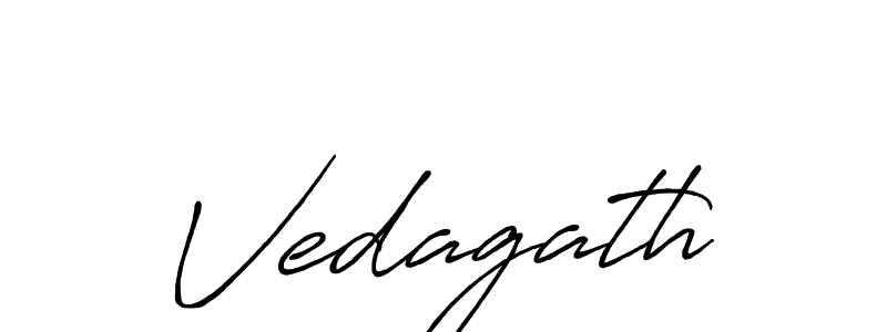 Make a beautiful signature design for name Vedagath. With this signature (Antro_Vectra_Bolder) style, you can create a handwritten signature for free. Vedagath signature style 7 images and pictures png