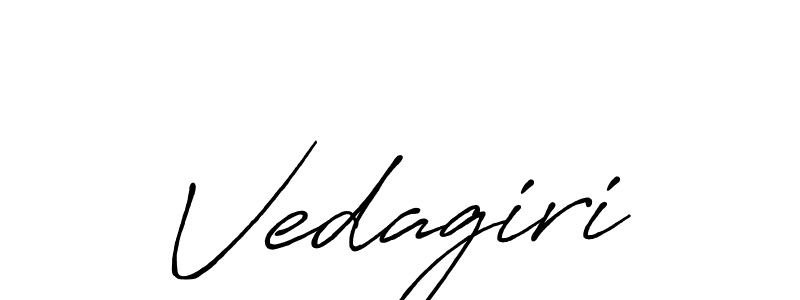 Make a beautiful signature design for name Vedagiri. With this signature (Antro_Vectra_Bolder) style, you can create a handwritten signature for free. Vedagiri signature style 7 images and pictures png