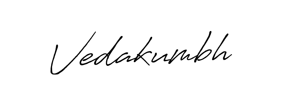 Use a signature maker to create a handwritten signature online. With this signature software, you can design (Antro_Vectra_Bolder) your own signature for name Vedakumbh. Vedakumbh signature style 7 images and pictures png