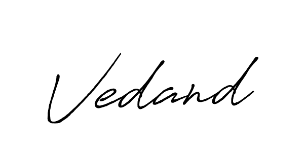 How to make Vedand signature? Antro_Vectra_Bolder is a professional autograph style. Create handwritten signature for Vedand name. Vedand signature style 7 images and pictures png