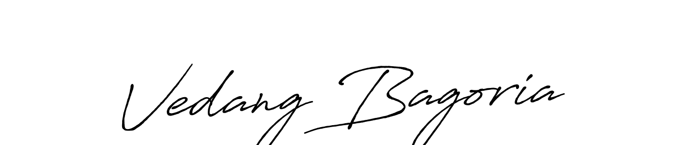 It looks lik you need a new signature style for name Vedang Bagoria. Design unique handwritten (Antro_Vectra_Bolder) signature with our free signature maker in just a few clicks. Vedang Bagoria signature style 7 images and pictures png