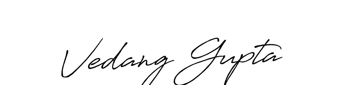 Vedang Gupta stylish signature style. Best Handwritten Sign (Antro_Vectra_Bolder) for my name. Handwritten Signature Collection Ideas for my name Vedang Gupta. Vedang Gupta signature style 7 images and pictures png