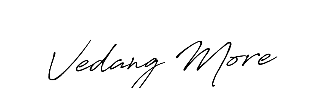 Make a beautiful signature design for name Vedang More. Use this online signature maker to create a handwritten signature for free. Vedang More signature style 7 images and pictures png