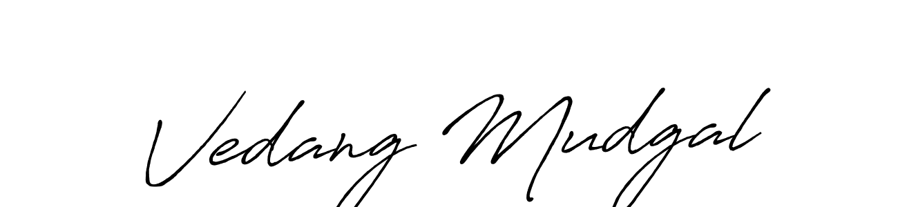 Also we have Vedang Mudgal name is the best signature style. Create professional handwritten signature collection using Antro_Vectra_Bolder autograph style. Vedang Mudgal signature style 7 images and pictures png
