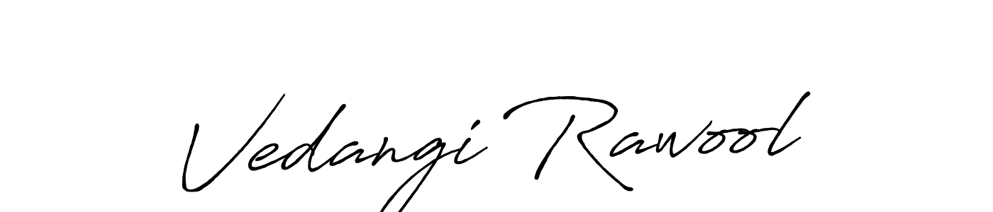 The best way (Antro_Vectra_Bolder) to make a short signature is to pick only two or three words in your name. The name Vedangi Rawool include a total of six letters. For converting this name. Vedangi Rawool signature style 7 images and pictures png