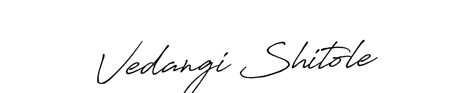 How to Draw Vedangi Shitole signature style? Antro_Vectra_Bolder is a latest design signature styles for name Vedangi Shitole. Vedangi Shitole signature style 7 images and pictures png