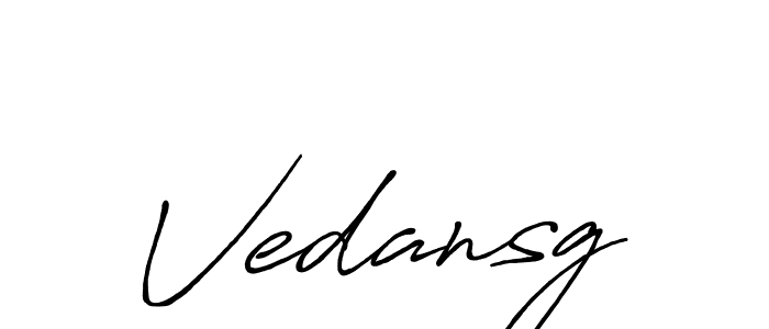 Make a beautiful signature design for name Vedansg. Use this online signature maker to create a handwritten signature for free. Vedansg signature style 7 images and pictures png