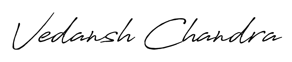 Make your name Vedansh Chandra memorable on every contract using Antro_Vectra_Bolder autograph style. Instant transparent background export available. Vedansh Chandra signature style 7 images and pictures png