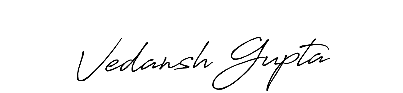 Similarly Antro_Vectra_Bolder is the best handwritten signature design. Signature creator online .You can use it as an online autograph creator for name Vedansh Gupta. Vedansh Gupta signature style 7 images and pictures png