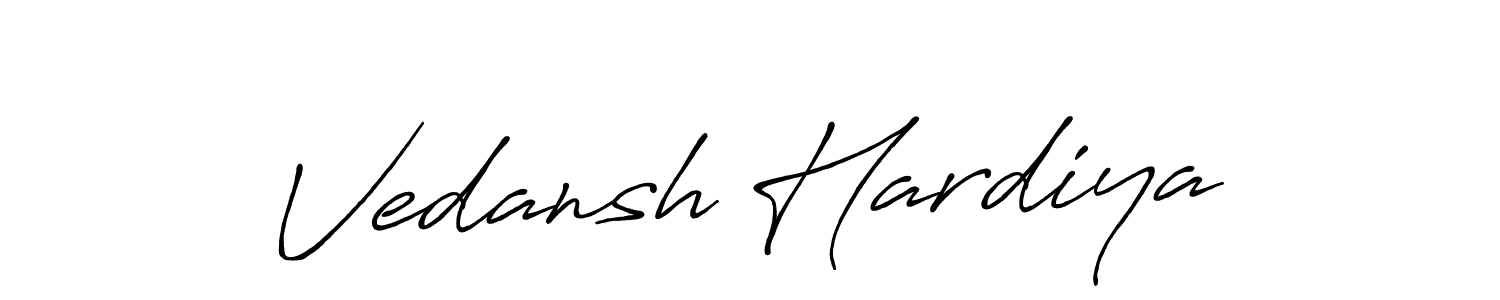 Use a signature maker to create a handwritten signature online. With this signature software, you can design (Antro_Vectra_Bolder) your own signature for name Vedansh Hardiya. Vedansh Hardiya signature style 7 images and pictures png