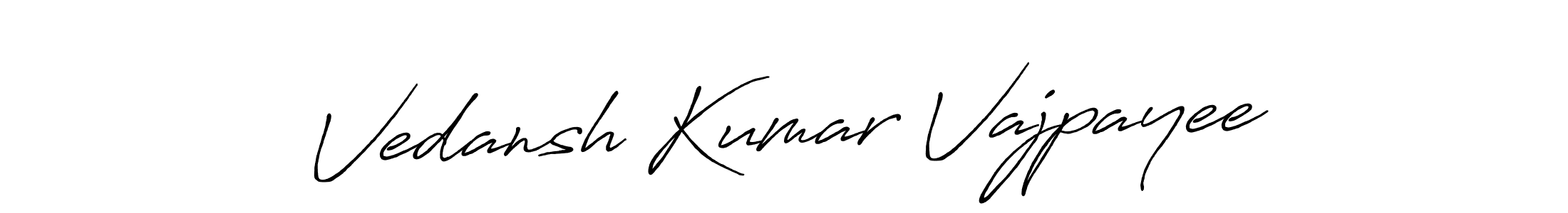 Vedansh Kumar Vajpayee stylish signature style. Best Handwritten Sign (Antro_Vectra_Bolder) for my name. Handwritten Signature Collection Ideas for my name Vedansh Kumar Vajpayee. Vedansh Kumar Vajpayee signature style 7 images and pictures png