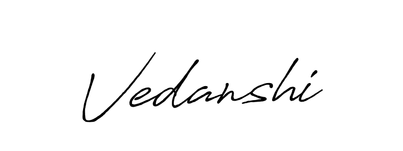 Make a beautiful signature design for name Vedanshi. Use this online signature maker to create a handwritten signature for free. Vedanshi signature style 7 images and pictures png