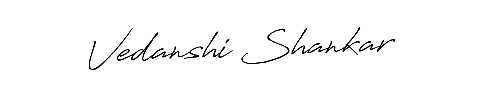 How to Draw Vedanshi Shankar signature style? Antro_Vectra_Bolder is a latest design signature styles for name Vedanshi Shankar. Vedanshi Shankar signature style 7 images and pictures png