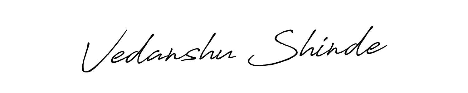 This is the best signature style for the Vedanshu Shinde name. Also you like these signature font (Antro_Vectra_Bolder). Mix name signature. Vedanshu Shinde signature style 7 images and pictures png