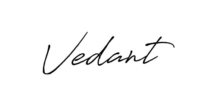You should practise on your own different ways (Antro_Vectra_Bolder) to write your name (Vedant ) in signature. don't let someone else do it for you. Vedant  signature style 7 images and pictures png