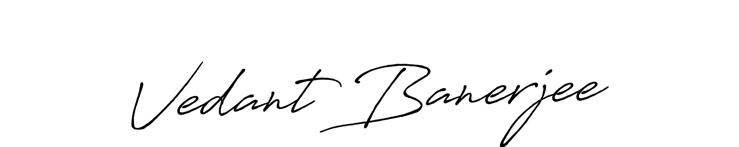 How to make Vedant Banerjee signature? Antro_Vectra_Bolder is a professional autograph style. Create handwritten signature for Vedant Banerjee name. Vedant Banerjee signature style 7 images and pictures png
