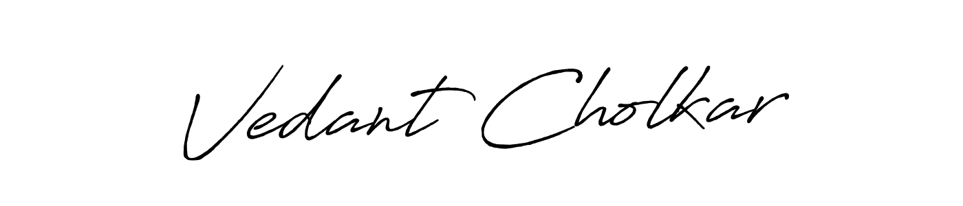 You can use this online signature creator to create a handwritten signature for the name Vedant Cholkar. This is the best online autograph maker. Vedant Cholkar signature style 7 images and pictures png