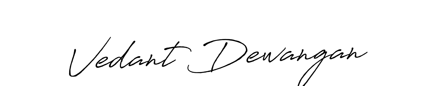 Similarly Antro_Vectra_Bolder is the best handwritten signature design. Signature creator online .You can use it as an online autograph creator for name Vedant Dewangan. Vedant Dewangan signature style 7 images and pictures png