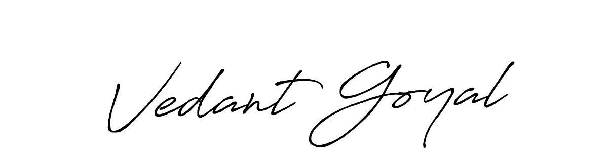 Use a signature maker to create a handwritten signature online. With this signature software, you can design (Antro_Vectra_Bolder) your own signature for name Vedant Goyal. Vedant Goyal signature style 7 images and pictures png