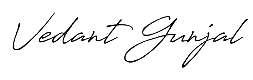 Turn your name Vedant Gunjal into a signature brand with Antro_Vectra_Bolder styling. Download in standard PNG or transparent format anytime. Vedant Gunjal signature style 7 images and pictures png
