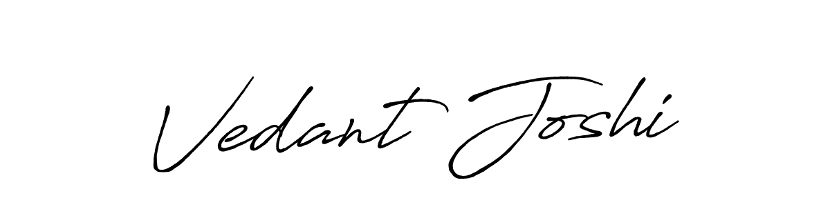 Also we have Vedant Joshi name is the best signature style. Create professional handwritten signature collection using Antro_Vectra_Bolder autograph style. Vedant Joshi signature style 7 images and pictures png