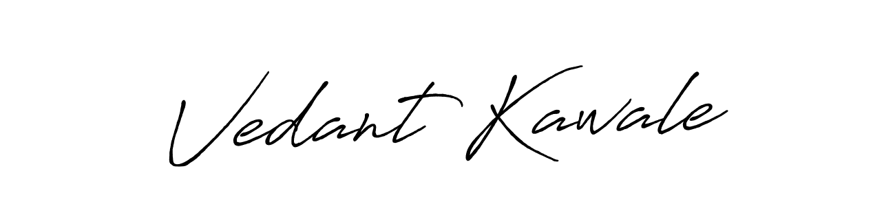 Create a beautiful signature design for name Vedant Kawale. With this signature (Antro_Vectra_Bolder) fonts, you can make a handwritten signature for free. Vedant Kawale signature style 7 images and pictures png