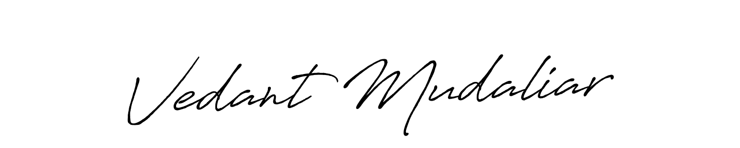 It looks lik you need a new signature style for name Vedant Mudaliar. Design unique handwritten (Antro_Vectra_Bolder) signature with our free signature maker in just a few clicks. Vedant Mudaliar signature style 7 images and pictures png