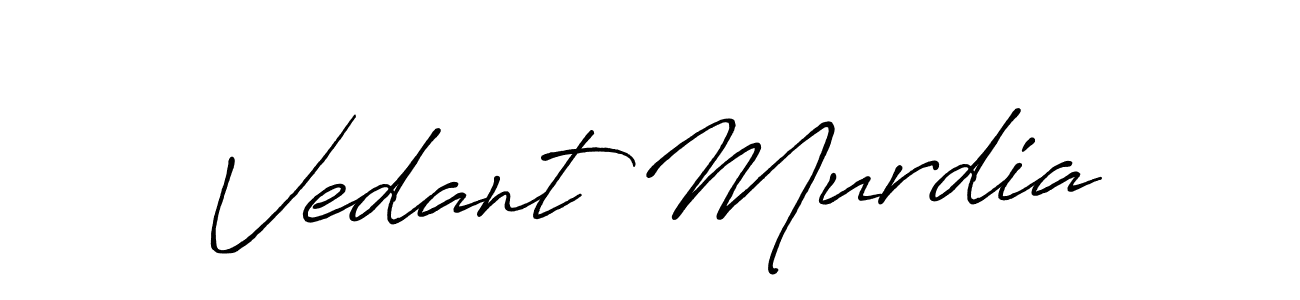 Use a signature maker to create a handwritten signature online. With this signature software, you can design (Antro_Vectra_Bolder) your own signature for name Vedant Murdia. Vedant Murdia signature style 7 images and pictures png