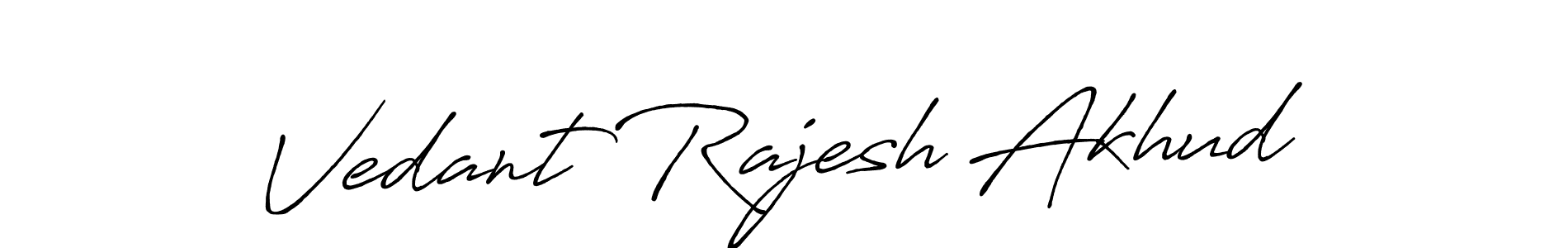 How to make Vedant Rajesh Akhud name signature. Use Antro_Vectra_Bolder style for creating short signs online. This is the latest handwritten sign. Vedant Rajesh Akhud signature style 7 images and pictures png