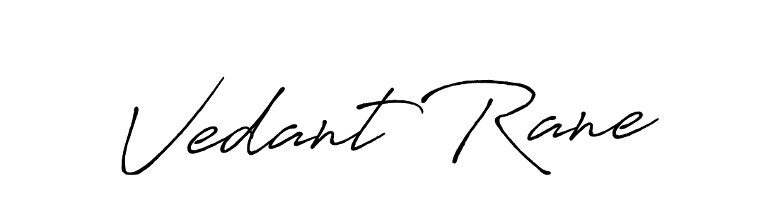 Create a beautiful signature design for name Vedant Rane. With this signature (Antro_Vectra_Bolder) fonts, you can make a handwritten signature for free. Vedant Rane signature style 7 images and pictures png