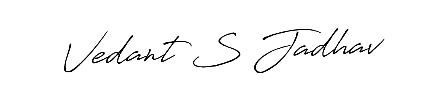 Make a beautiful signature design for name Vedant S Jadhav. Use this online signature maker to create a handwritten signature for free. Vedant S Jadhav signature style 7 images and pictures png