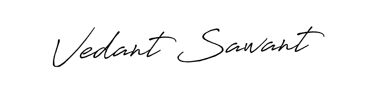 How to make Vedant Sawant signature? Antro_Vectra_Bolder is a professional autograph style. Create handwritten signature for Vedant Sawant name. Vedant Sawant signature style 7 images and pictures png