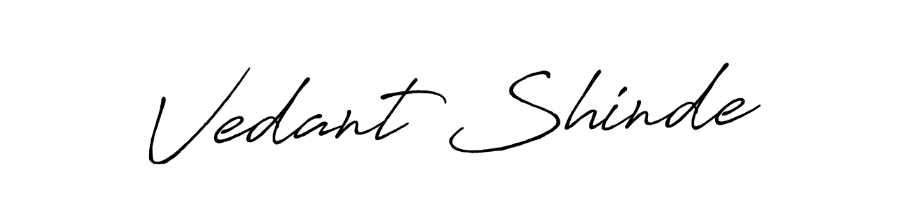 Also we have Vedant Shinde name is the best signature style. Create professional handwritten signature collection using Antro_Vectra_Bolder autograph style. Vedant Shinde signature style 7 images and pictures png