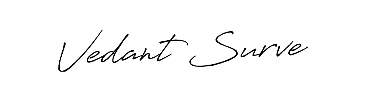Create a beautiful signature design for name Vedant Surve. With this signature (Antro_Vectra_Bolder) fonts, you can make a handwritten signature for free. Vedant Surve signature style 7 images and pictures png
