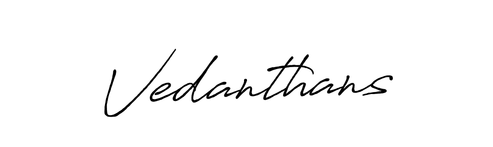 How to make Vedanthans signature? Antro_Vectra_Bolder is a professional autograph style. Create handwritten signature for Vedanthans name. Vedanthans signature style 7 images and pictures png