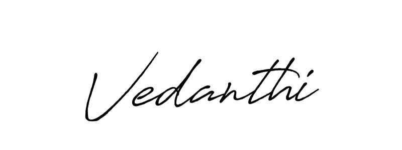 Design your own signature with our free online signature maker. With this signature software, you can create a handwritten (Antro_Vectra_Bolder) signature for name Vedanthi. Vedanthi signature style 7 images and pictures png