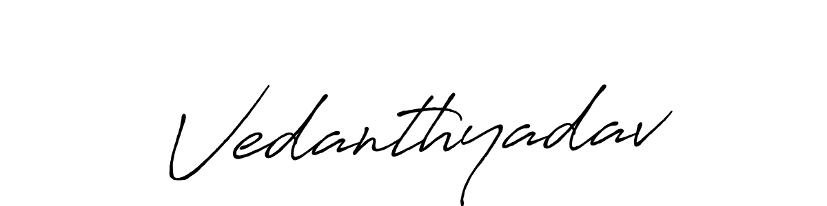 How to Draw Vedanthyadav signature style? Antro_Vectra_Bolder is a latest design signature styles for name Vedanthyadav. Vedanthyadav signature style 7 images and pictures png