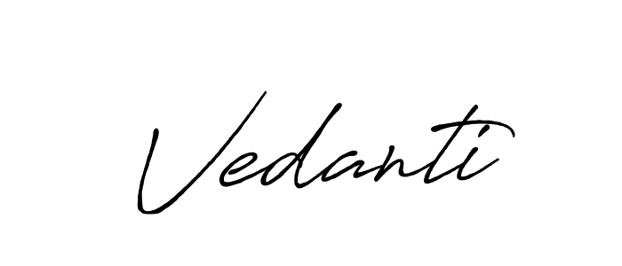 Vedanti stylish signature style. Best Handwritten Sign (Antro_Vectra_Bolder) for my name. Handwritten Signature Collection Ideas for my name Vedanti. Vedanti signature style 7 images and pictures png