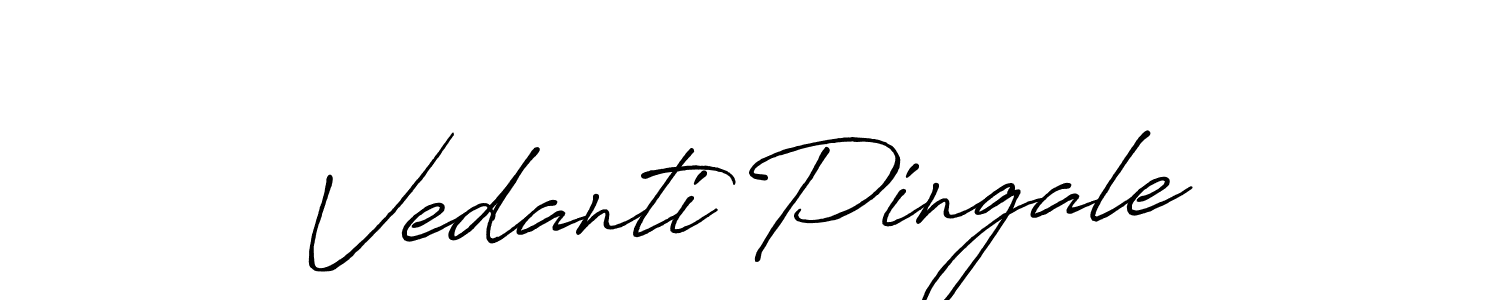 if you are searching for the best signature style for your name Vedanti Pingale. so please give up your signature search. here we have designed multiple signature styles  using Antro_Vectra_Bolder. Vedanti Pingale signature style 7 images and pictures png
