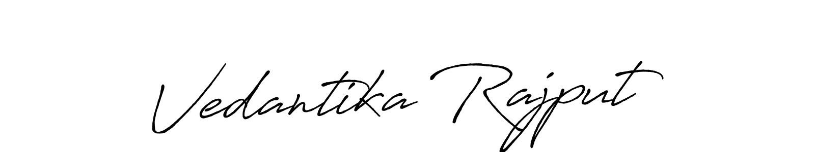 How to make Vedantika Rajput signature? Antro_Vectra_Bolder is a professional autograph style. Create handwritten signature for Vedantika Rajput name. Vedantika Rajput signature style 7 images and pictures png