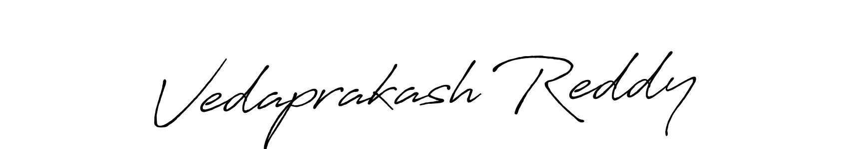Create a beautiful signature design for name Vedaprakash Reddy. With this signature (Antro_Vectra_Bolder) fonts, you can make a handwritten signature for free. Vedaprakash Reddy signature style 7 images and pictures png