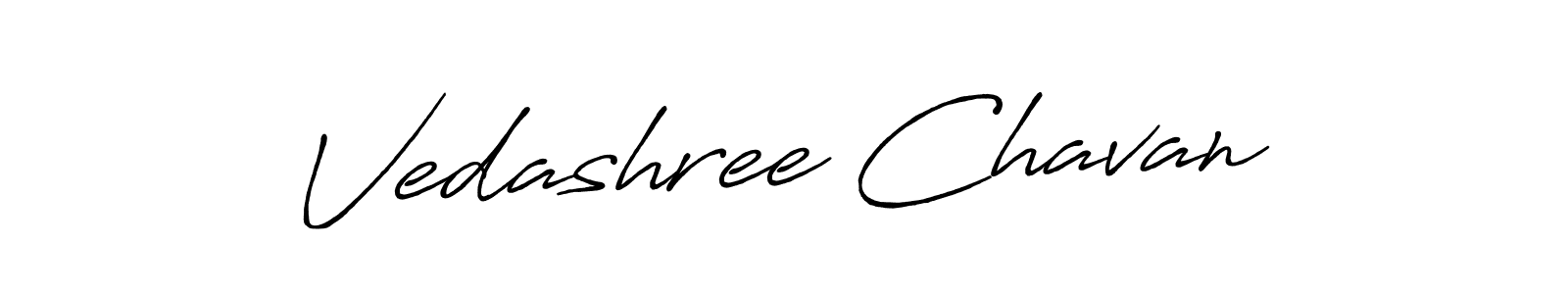 Create a beautiful signature design for name Vedashree Chavan. With this signature (Antro_Vectra_Bolder) fonts, you can make a handwritten signature for free. Vedashree Chavan signature style 7 images and pictures png