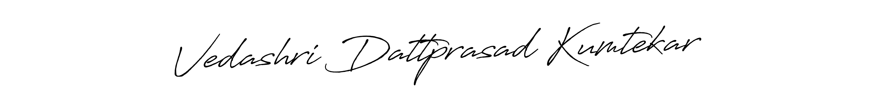 Similarly Antro_Vectra_Bolder is the best handwritten signature design. Signature creator online .You can use it as an online autograph creator for name Vedashri Dattprasad Kumtekar. Vedashri Dattprasad Kumtekar signature style 7 images and pictures png