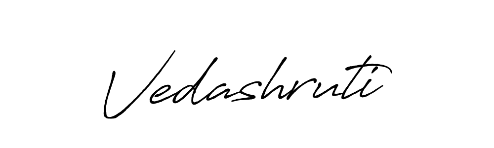 Make a beautiful signature design for name Vedashruti. With this signature (Antro_Vectra_Bolder) style, you can create a handwritten signature for free. Vedashruti signature style 7 images and pictures png